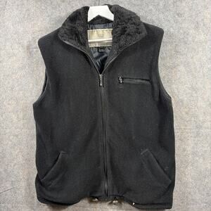 VTG Nils Resort Collection Vest Womens‎ Small Fleece Full Zip Fur Collard USA